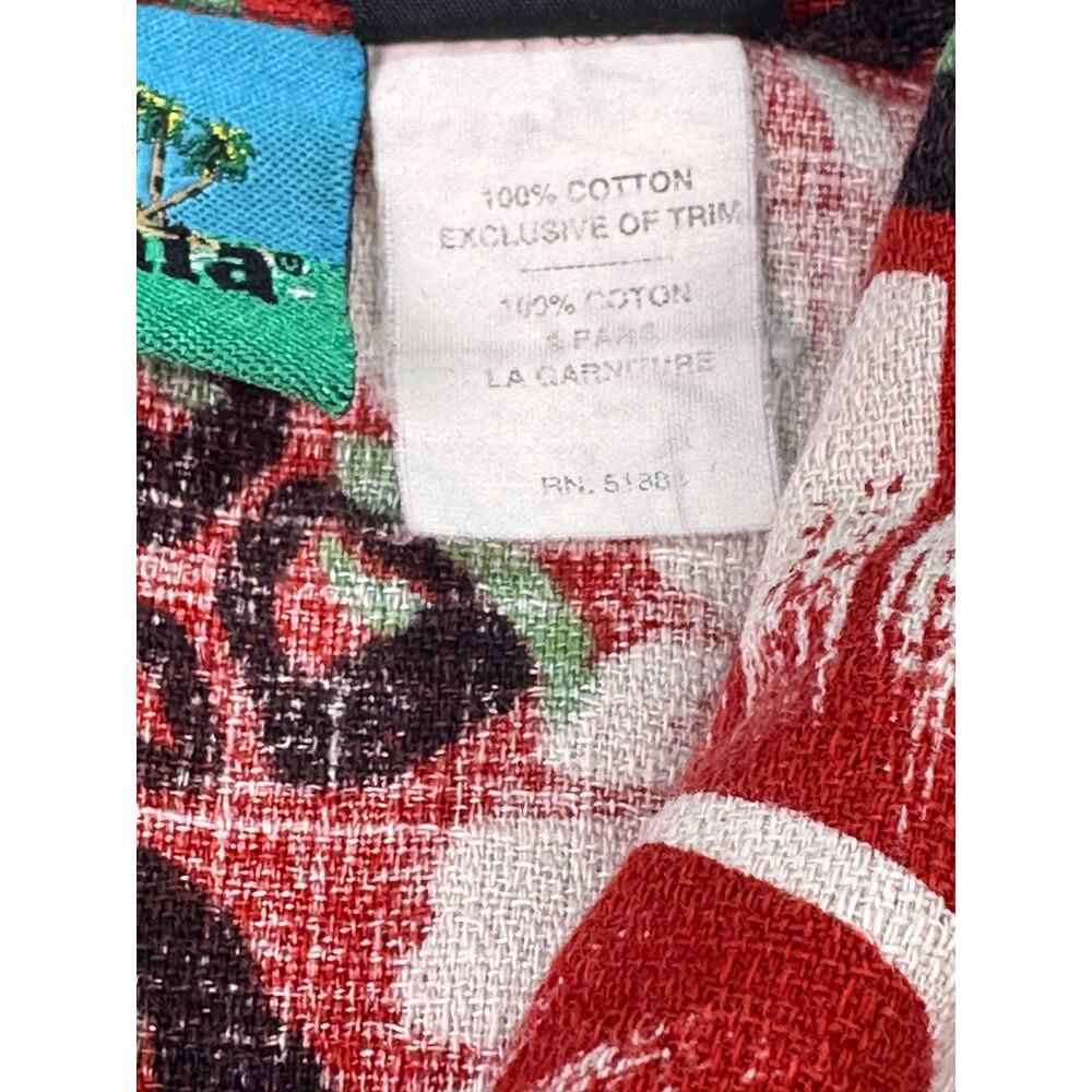 Vintage 90s 1994 Womens Patagonia Red Tribal Leaf Print Cotton Button Up Shirt M - Picture 9 of 9